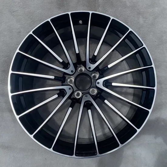 Thin Multi Spoke 5 Holes Classical Replica Black Machined Aluminum Alloy Car Wheel