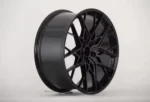 Thin Spoke 5 Holes Black Silver Car Wheel Rim