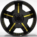 Two Pieces Customizing Golden Spoke Black Silver Color 20 19 18 Inch Machined-Faced Forged Alloy Car Wheels - Image 4