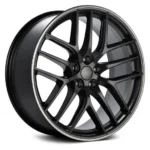 Y Spokes 5 Holes Black Silver Hyper Black Alloy Car Wheel Rims