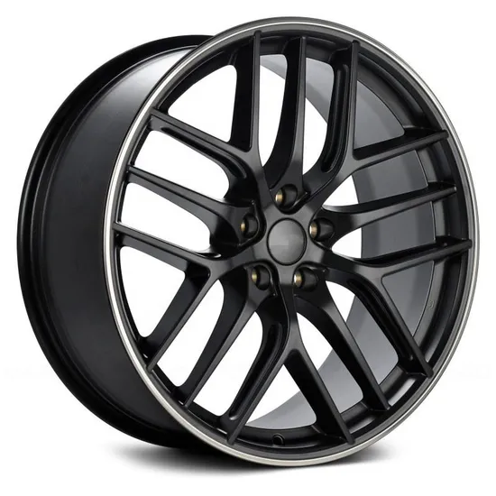 Y Spokes Rims 5 Holes Black Silver Hyper Black Alloy Car Wheel Rims