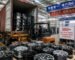 500+ piece alloy wheel container loading at a Chinese factory warehouse