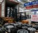 500+ piece alloy wheel container loading at a Chinese factory warehouse
